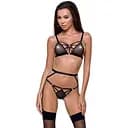 Стринги из стреп MEGGY THONG black - Passion Exclusive L/XL