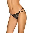 Стрінги з сексуальними ланцюжками Obsessive Pantheria L/XL чорний