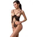 Боді монокіні з відкритими грудьми Passion JUSTINA Body black L/XL