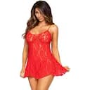 Пеньюар Leg Avenue Rose Lace Flair Chemise Red One Size