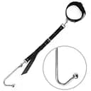 Анальний гак із нашийником з натуральної шкіри Art of Sex - Anal hook, Чорний