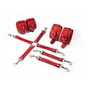 Набор для БДСМ 3 в 1 Feral Feelings BDSM Kit 3 Red, red, наручники, поножи, крестовина