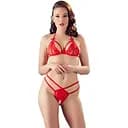 Комплект білизни Cottelli Lace Set M червоний