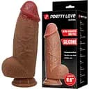 Фалоімітатор Pretty Love Achille 22 см коричневий