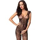 Бодістокінг Obsessive Bodystocking F234 абстрактний малюнок глибоке декольте S/M/L