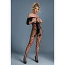 Бодистокинг Caprice Lingerie Model 09 One size Black открытый доступ имитация чулок