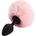 Силиконовая анальная пробка М Art of Sex Silicone Bunny Tails Butt plug Pink диаметр 3.5 см