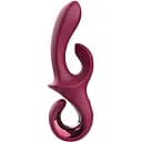Вибратор-кролик Dreamtoys Glam Duo Vibrator 22.7 см бордовый