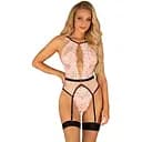 Боди Obsessive Lilines S/M розовый