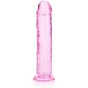 Фалоімітатор RealRock Crystal Clear, 22 см (рожевий)