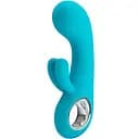 Вібратор-кролик Pretty Love Chris 15.4 см бірюзовий