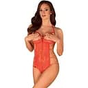 Боди Obsessive Rediosa S/M красный