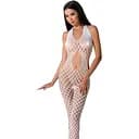 Бодістокінг Passion BS065 комбінезон велика сітка S/M/L white