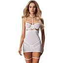 Пеньюар Obsessive Arrowel S/M білий