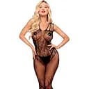 Бодістокінг із сітки та мережива DIRTY MIND чорний Penthouse s/l