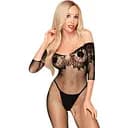 Бодістокінг сітка з рукавами HIGH PROFILE чорний Penthouse s/l