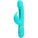 Вібратор-кролик Pretty Love Twinkled Tenderness Kampas 23.2 см бірюзовий