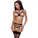 Пояс-стрепы для чулок Shelly Garter Belt black - Passion Exclusive 2XL/3XL