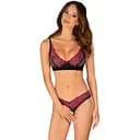 Комплект Obsessive Rosenty otwarty M/L чорний