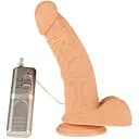 Фалоімітатор з вібрацією Alive Dr.No 20 см тілесний