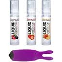 Набір із 3-х смаків стимулюючого лубриканту Adrien Lastic Amoreane Med 3х10 мл і вібропулі Purple