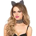 Набор кошечки со стразами Leg Avenue Cat ear headband & choker set