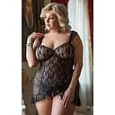 Сексуальный комплект Softline Collection Bianca 3XL черный