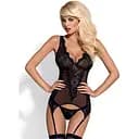 Комплект белья Obsessive Emperita S/M черный