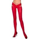 Эротические колготки Tiopen 005 roso (60 den) - Passion с вырезом оригинальный пояс 1/2