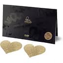 Пестис - стыкины Bijoux Indiscrets - Flash Heart Gold, наклейки на соски