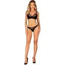 Комплект еротичної білизни Obsessive Nesari XS/S (чорний)