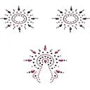 Пестіс з кристалів Petits Joujoux Gloria set of 3 Black/Pink украшение на грудь и вульву One size