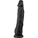 Фаллоимитатор с присоской Real Body - Real Justin Black, TPE, диаметр 4,2 см