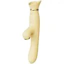 Пульсатор-вібратор із вакуумною стимуляцією клітора Zalo Rose Thruster Lemon Yellow