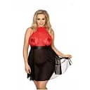 Комплект белья Anais Lydia 3XL/4XL черный с красным