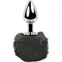 Анальная пробка FeelzToys Bunny Tails Butt Plug Black
