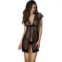 Пеньюар Casmir Jessie XXL/XXX (чорний)