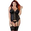 Корсет Cottelli Curves XXXL (чорний)