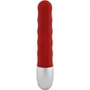 Вибратор Seven Creations Discretion Ribbed 11 см красный