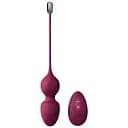 Вагінальні кульки Dorcel Love Balls Plum, вібрації і рухи внутрішньої кульки, пульт ДУ