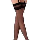 Класичні панчохи під пояс із подвійною гумкою ST002 nero - Passion 1/2