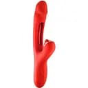 Вібратор-кролик Yoba Joyfully with Tapotem 25 см (червоний)