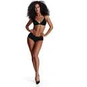 Комплект белья Demoniq LadyX Luna S черный