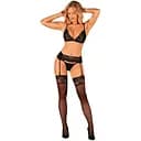 Комплект білизни Obsessive Maderris M/L чорний