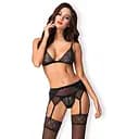 Комплект білизни Obsessive Shibu S/M чорний