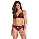 Комплект білизни Obsessive Tulia XS/S (чорний)