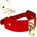 BDSM нашийник Kinky Diva Collar Me! Heart-Lock-Key Collar червоний