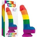 Фаллоимитатор LoveToy Prider Dildo 8" 20.5 см радужный