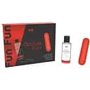 Набір Intt Double Fun: вібропуля (10 режимів, перезаряджається), полуничний лубрикант на водній основі