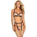 Комплект белья Obsessive Nudelia S/M телесный